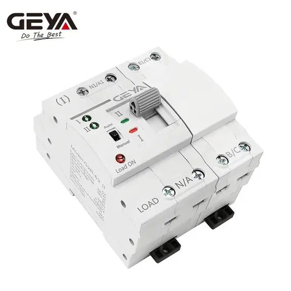 GEYA G2R Din Rail 2P 4P ATS Dual Power Automatic Transfer Switch Electrical Selector Switches Uninterrupted Power 63A 110V 220V