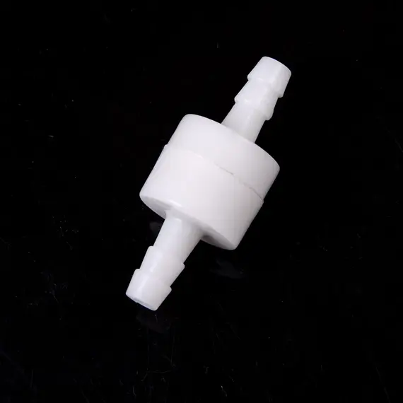 1Pcs White 4mm/6mm/8mm/10mm/12mm Plastic One Way Inline Check Valve Fuel Gas Liquid Water