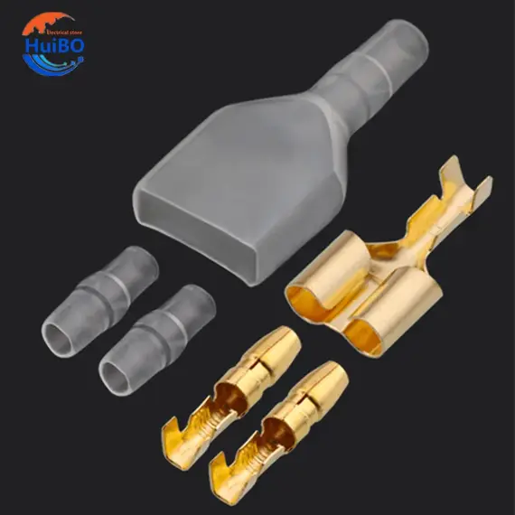 10/20/50Sets 4.0 Bullet terminal Electrical Wire Connector Diameter 4MM Male + Female 1:2 Transparent Sheath