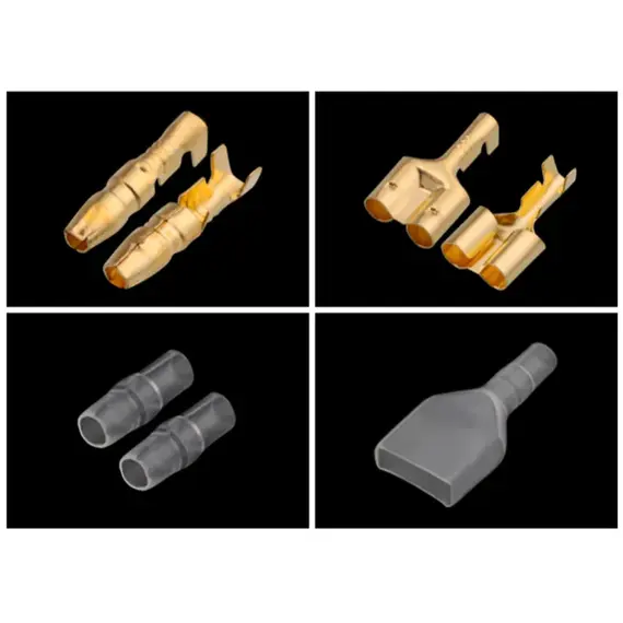 10/20/50Sets 4.0 Bullet terminal Electrical Wire Connector Diameter 4MM Male + Female 1:2 Transparent Sheath