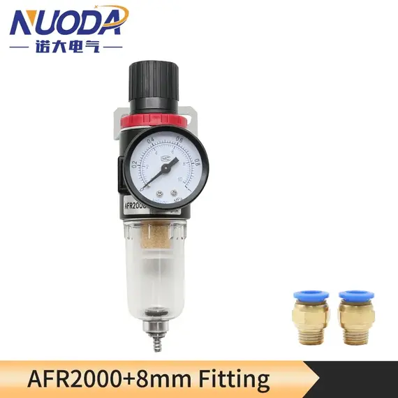 AFR-2000 Pneumatic Filter Air Treatment Unit Pressure Regulator Compressor Reducing Valve Oil Water Separation AFR2000 Gauge