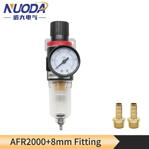 AFR-2000 Pneumatic Filter Air Treatment Unit Pressure Regulator Compressor Reducing Valve Oil Water Separation AFR2000 Gauge