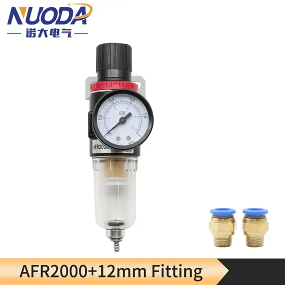 AFR-2000 Pneumatic Filter Air Treatment Unit Pressure Regulator Compressor Reducing Valve Oil Water Separation AFR2000 Gauge