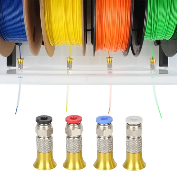 XCR 3D Printer Filament Dryer Box Pneumatic Connector with Nut for PLA ABS Filaments 2.5x4mm PTFE Tube 3D Printer Accessories