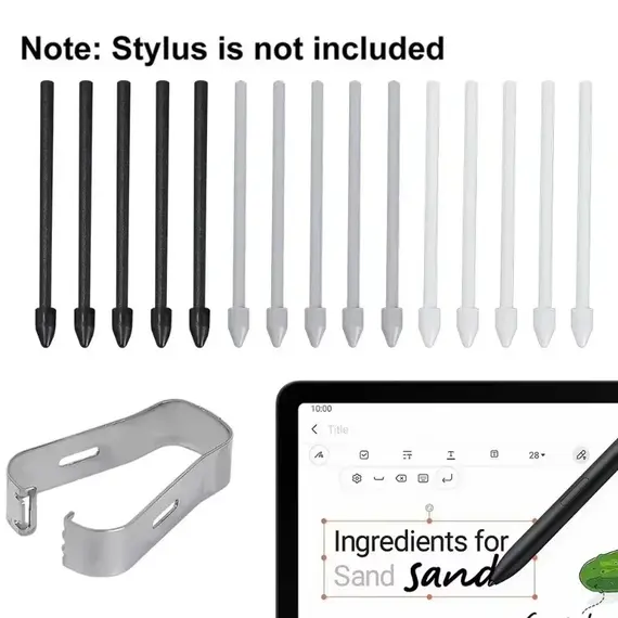 Replacement Stylus Pencil Nib for Samsung Galaxy Tab S6 Lite S6 S7 S8 S9 S10 S10U S23 S24 S25 S Pen Tips with Removal Tweezer