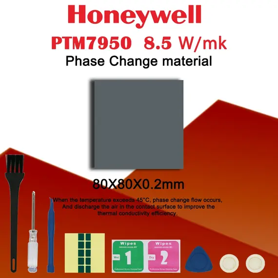 Honeywell PTM7950 Phase Change Pad 8.5W/mk Thermal Grease Material CPU/GPU Cooling Thermal Conductive Paste Silicone Grease Pad