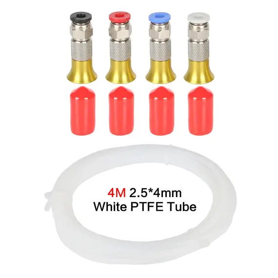 XCR 3D Printer Filament Dryer Box Pneumatic Connector with Nut for PLA ABS Filaments 2.5x4mm PTFE Tube 3D Printer Accessories