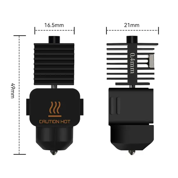 Hotend Kit For Bambu Lab A1/A1 Mini High Flow 0.2/0.4/0.6/0.8mm Hardened Steel Nozzle Quick Swap Hot End Assembly Replacement