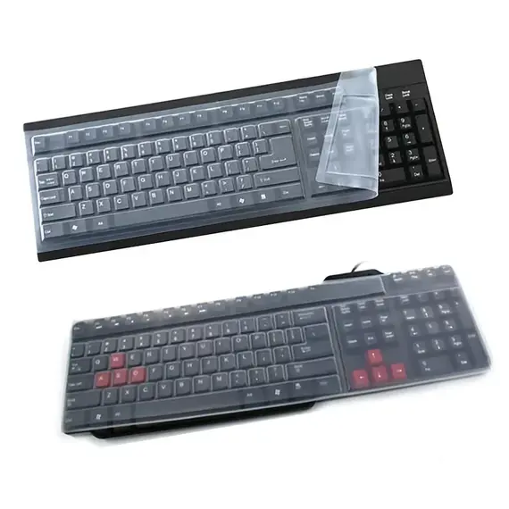 Universal Keyboard Silicone Protector Film Skin Cover Desktop PC Transparent Silica Gel Bump Concave Keyboard Transparant Cover