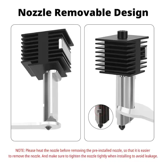 Hotend Kit For Bambu Lab A1/A1 Mini High Flow 0.2/0.4/0.6/0.8mm Hardened Steel Nozzle Quick Swap Hot End Assembly Replacement