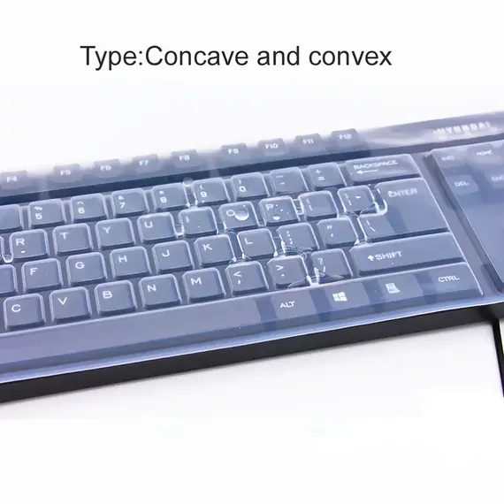 Universal Keyboard Silicone Protector Film Skin Cover Desktop PC Transparent Silica Gel Bump Concave Keyboard Transparant Cover