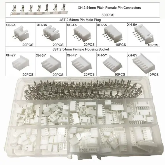 460PCS JST XH2.54 XH 2.54mm PH2.0 Wire Cable Connector 2/3/4/5/6 Pin Pitch Male Female Plug Socket Terminal Plier Set