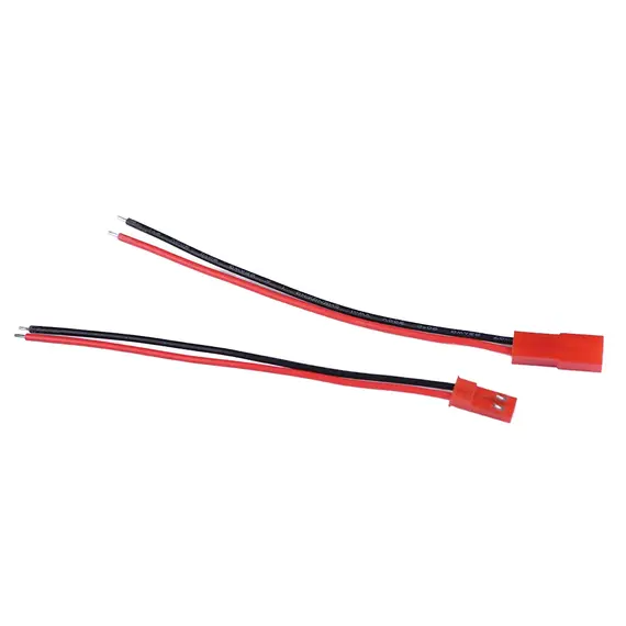 10 Pairs 20 AWG JST Plug Connector 2-Pin Male Plug Connector Cable Suitable for LED Light Strip Remote Control Toy Battery