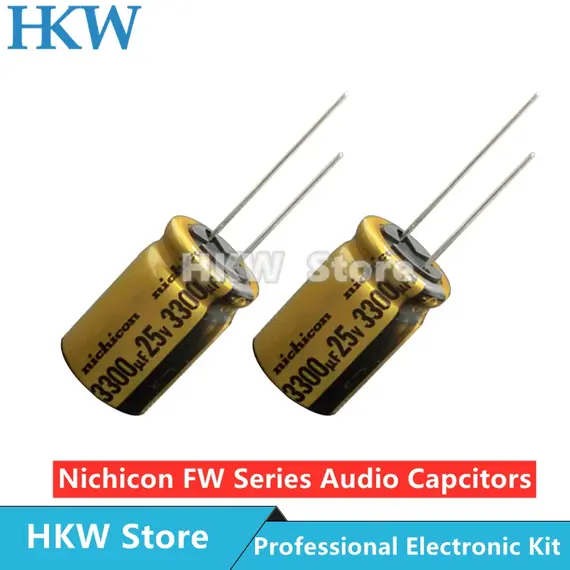 10pcs NICHICON FW Series Electrolytic Capacitors HIFI Audio Capacitor 6.3V 16V 25V 35V 50V 63V 100V 1UF 10UF 220UF 330UF 470UF