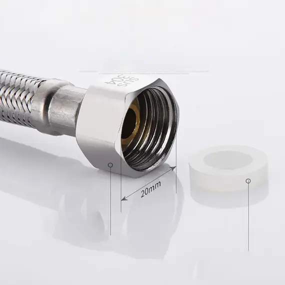 Stainless Steel Bellows Metal Water Heater Toilet Water Inlet Pipe Hot And Cold High Pressure Universal Interface Can Be Bent
