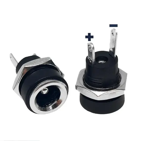 10/50PCS 5/10Pcs DC Power Supply Jack Socket Female Panel Mount Connector 5.5 2.1mm Plug Adapter 5.5x2.1 DC-022B