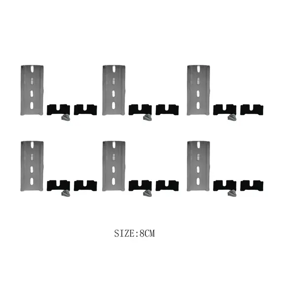 6PCS Universal Type 35mm Aluminum Slotted DIN Rail for C45 DZ47 Terminal Blocks Contactor Din Rail Terminal Blocks With sheath