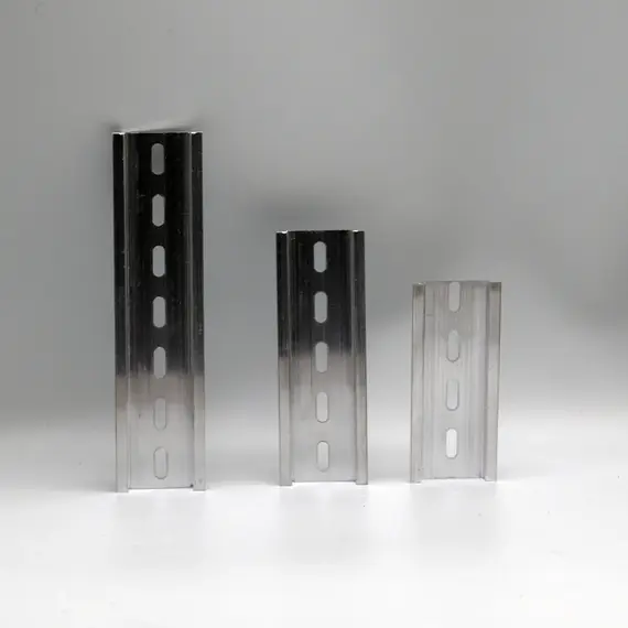 6PCS Universal Type 35mm Aluminum Slotted DIN Rail for C45 DZ47 Terminal Blocks Contactor Din Rail Terminal Blocks With sheath