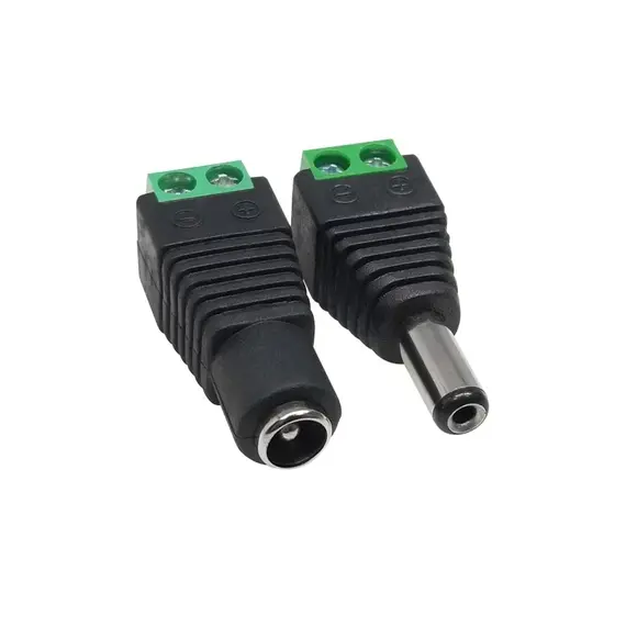 4pcs Male Female Jack Socket Barrel 2.1mm*5.5mm DC Plug Adapter 2.5mm 12V DC Power Connector Plug
