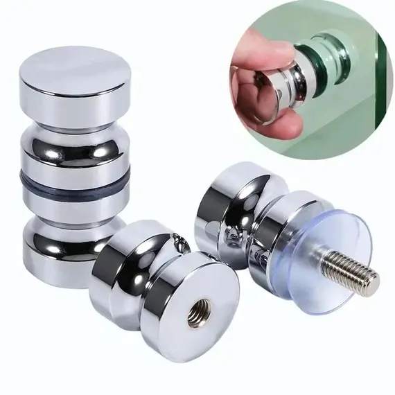 Stylish Shower Glass Door Handle,Sliding Shower Doors Knob,Double Sided Pull Hardware Replacement Parts for Bathroom Glass Doors