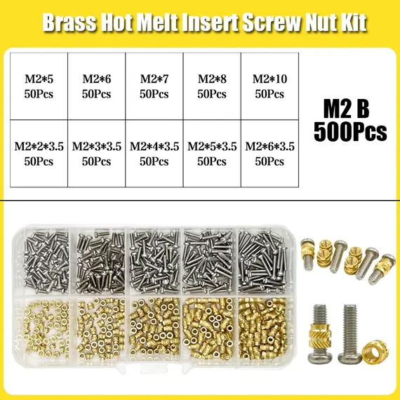 Heat Insert Nut Stainless Screw TS100 Soldering Iron Tip Insert Internal Thread Head  Brass Hot Melt Insert Nuts Bolt Insertion
