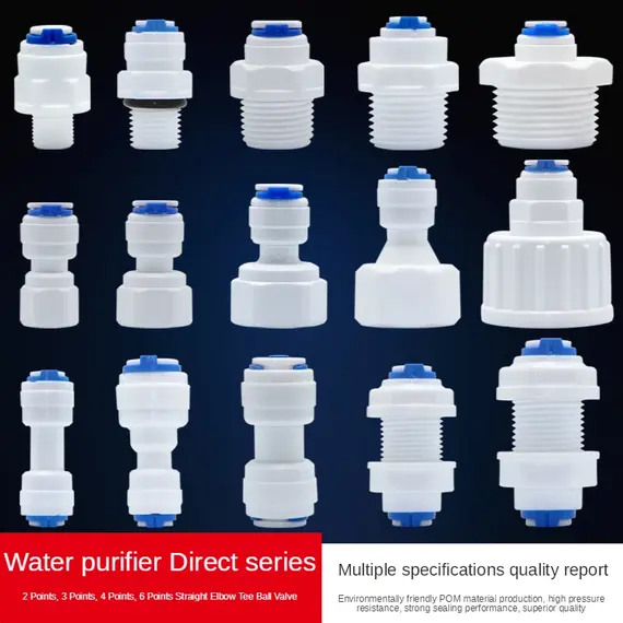 Fit for 1/4" 3/8" OD Tube Straight  Equal Reducer Connector Fitting Aquarium Reverse Osmosis RO Water Dispenser