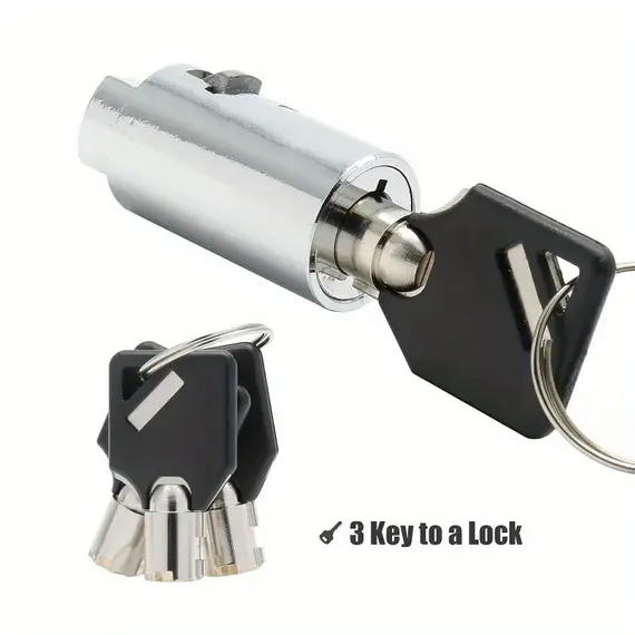 1 Set Universal Vending Machine Security Lock Set - Keyed Alike System with Durable Tubular Keyway Design