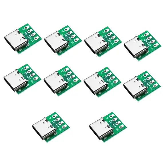 10/5Pcs TYPE C USB 3.1 Type C Connector 16 Pin Test PCB Board Plate Adapter Socket For Data Line Wire Cable Transfer