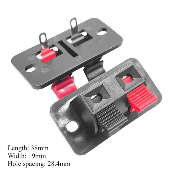 10 PCS Plastic 2/4 Positions Connector Terminal Push In Jack Spring Load Audio Speaker Terminals Breadboard Amplifier Test Clip
