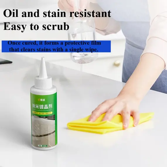 100ml Stone Coating Agent Marble Countertop Renovation Agent Tile Color Enhancer for Kitchens, Bathrooms, and Coffee Tables