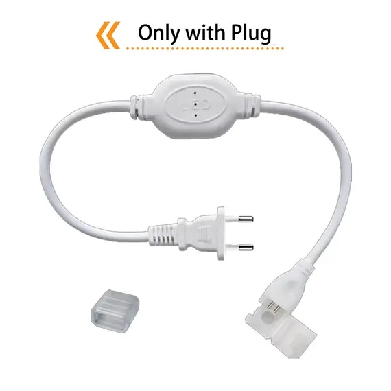 AU/EU Power Plug for 220V 288 LEDs/m COB LED Strip Connector Supply Plug with ON/OFF Button Switch Cable Light Accessories Plug