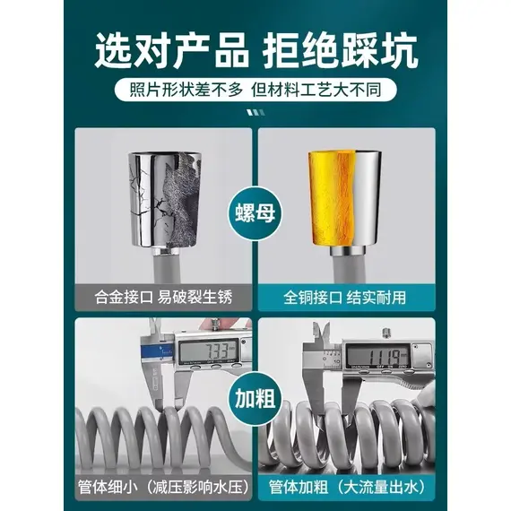 New 1Pcs 1.5M/2M/3M/5M Telephone Line Spring Shower Hose Toilet Bidet Bathroom Accessories Sprayer Connect Pipe Flexible