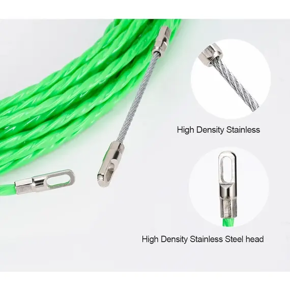 4.2mm Cable Push Puller Fiberglass Duct Rodder Fish Tape Electrical Wall Wire Cable Guide Device Aid Tool 5/10/15/20/25/30M