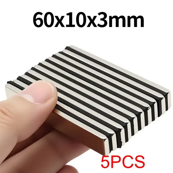 60x10x3mm Super Strong Neodymium Magnet N35 NdfeB Permanent Magnetic imanes Block Powerful Magnets Refrigerator