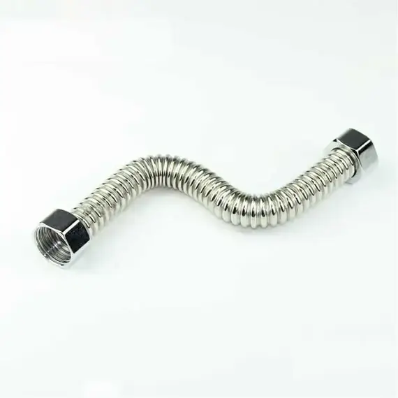 2pcs G1/2"G3/4"G1"  Stainless Steel Corrugated Water Hard Pipe Hose 20-200cm