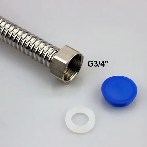 2pcs G1/2"G3/4"G1"  Stainless Steel Corrugated Water Hard Pipe Hose 20-200cm