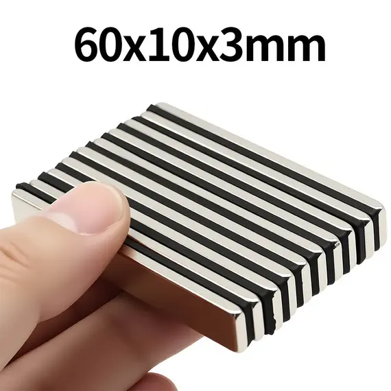 60x10x3mm Super Strong Neodymium Magnet N35 NdfeB Permanent Magnetic imanes Block Powerful Magnets Refrigerator