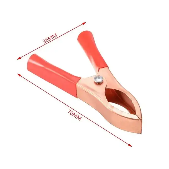 10pcs 30A Crocodile Spring Clamp Red & Black Car Battery Clip Cables Alligator  Charger  Voltage Testing Tool Accessory
