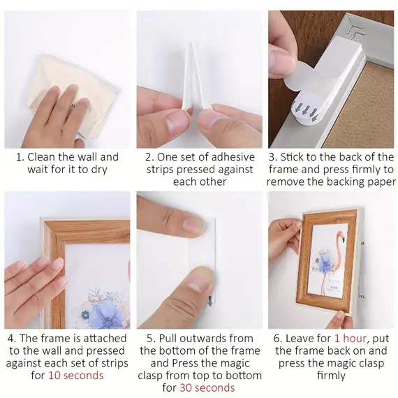 12/24pairs Photo Frame Fixing Pads Removable Adhesive Strips No Damage To Wall For Picture Hanging Festival Decoration Tape