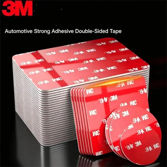 3M 10pcs Strong Double Sided Tape Adhesive 5608 Square/Round Die Cut High Viscosity Traceless Foam Tape for Car Special Fixed