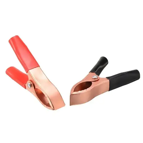 10pcs 30A Crocodile Spring Clamp Red & Black Car Battery Clip Cables Alligator  Charger  Voltage Testing Tool Accessory