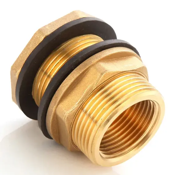 Full Copper Thickened Water Tank Connector 1/2" -2" Water Tower Water Bucket Inner and Outer Thread Drain Interface Hardware