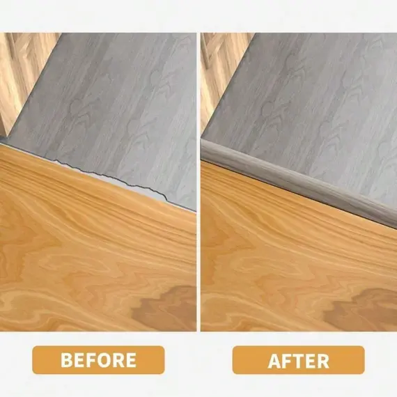 1PC 39.37in Floor Transition Strip Self-Adhesive Cover Strips Threshold Repair Floor Gap Vinyl Flooring Transitions Laminate