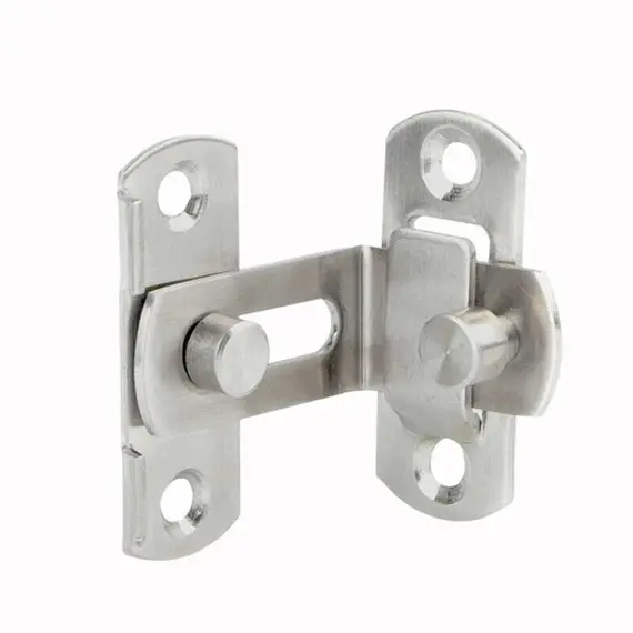 Door Lock Guard Latch Bolt 90 Degree Stainless Steel Toggle Latch Sliding Barn Door Lock Wine Cabinet Closet Right Angle Lock