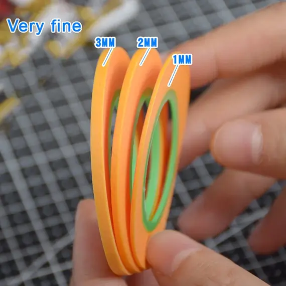 Wide 1mm/2mm/3mm Model Spraying Coating Color Ultra Tape Fine DIY Special Masking 18m Model Covering Tape