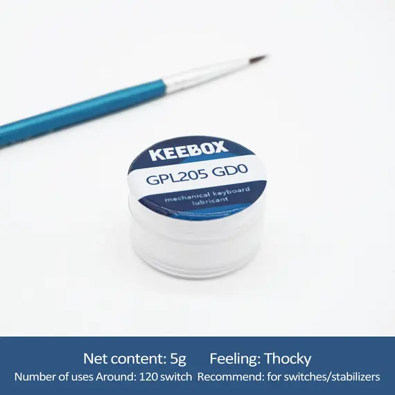 Keebox Krytox GPL205G0 GPL105 XHT-BDZ Mechanical Keyboard Switch Lube Stabilizer Lubing Grease Stabilizer Lubricant Lube Brush