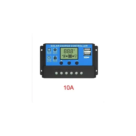 Solar Charge Controller 10A to 100A LCD Display Dual USB Auto Regulator for Solar Panel Battery System Charging