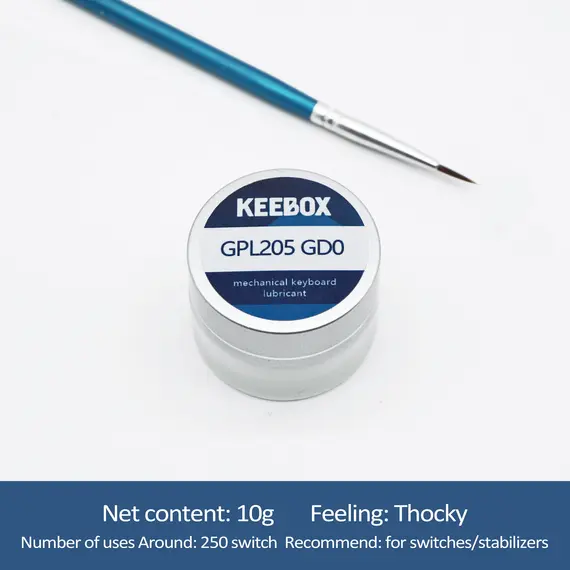 Keebox Krytox GPL205G0 GPL105 XHT-BDZ Mechanical Keyboard Switch Lube Stabilizer Lubing Grease Stabilizer Lubricant Lube Brush