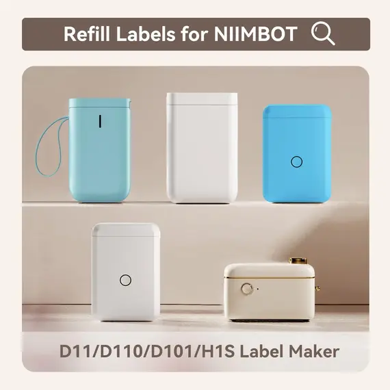 NiiMBOT D101 D11 D110 Label Thermal Sticker White Adhesive Paper Waterproof 3/5/10 Rolls Papers Cheapest Official for Printer