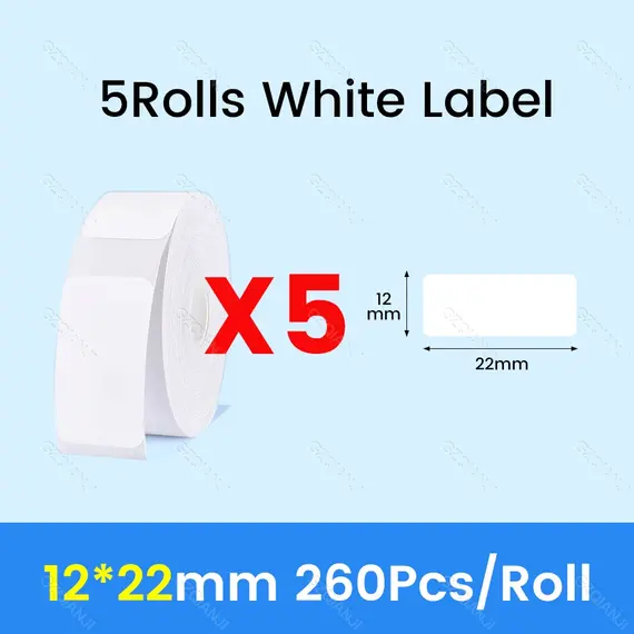 NiiMBOT D101 D11 D110 Label Thermal Sticker White Adhesive Paper Waterproof 3/5/10 Rolls Papers Cheapest Official for Printer